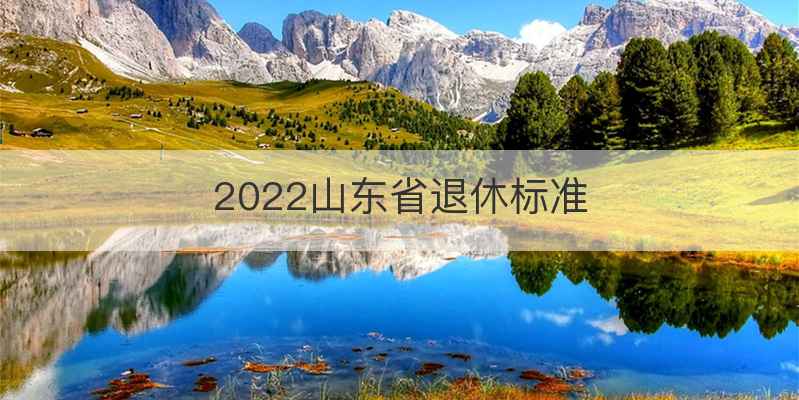 2022山东省退休标准