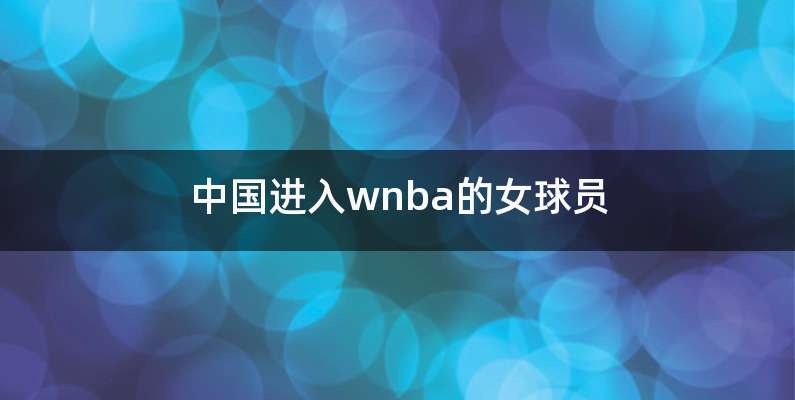 中国进入wnba的女球员