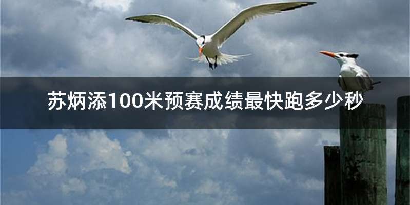 苏炳添100米预赛成绩最快跑多少秒