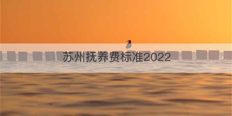 苏州抚养费标准2022