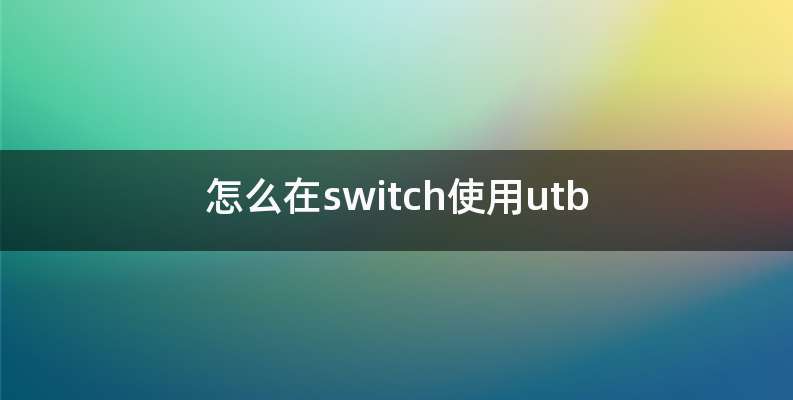 怎么在switch使用utb