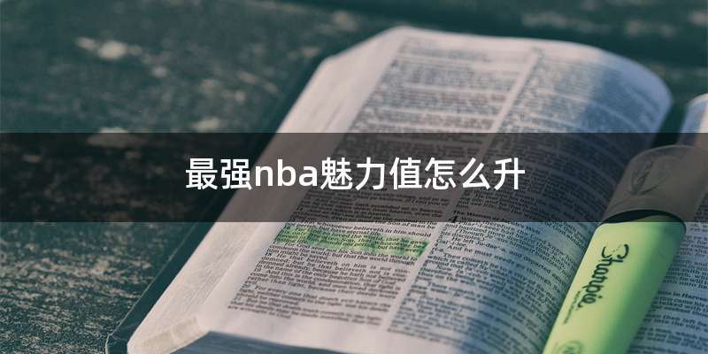 最强nba魅力值怎么升