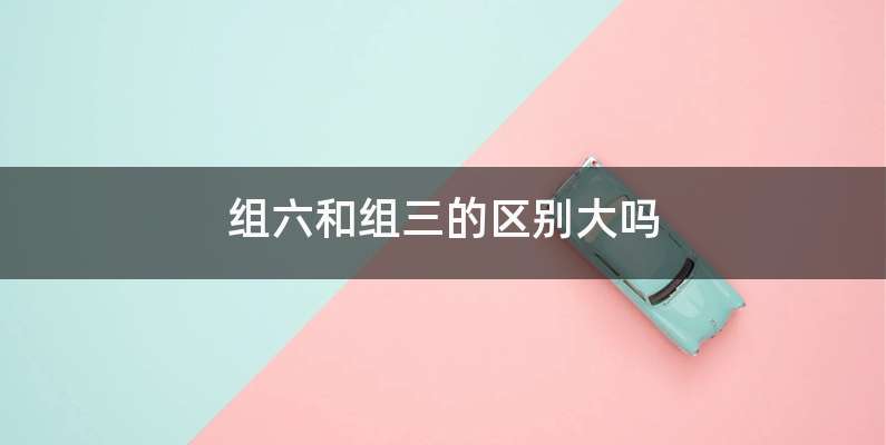 组六和组三的区别大吗