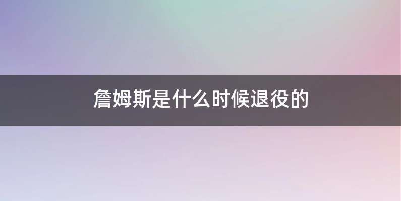 詹姆斯是什么时候退役的