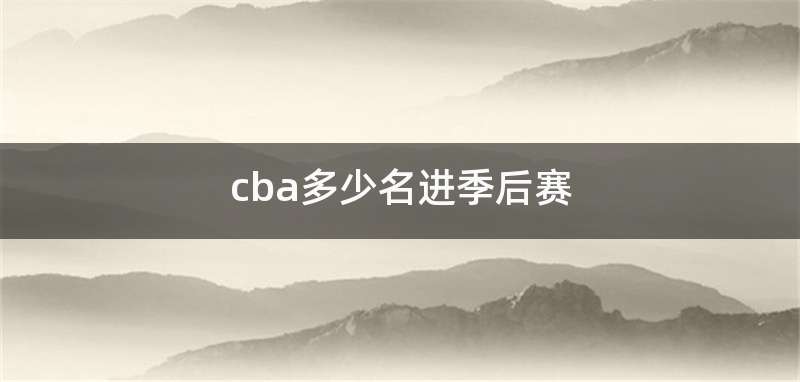 cba多少名进季后赛