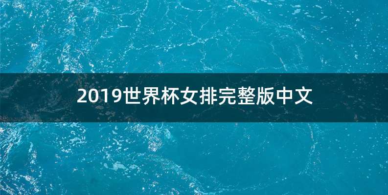 2019世界杯女排完整版中文