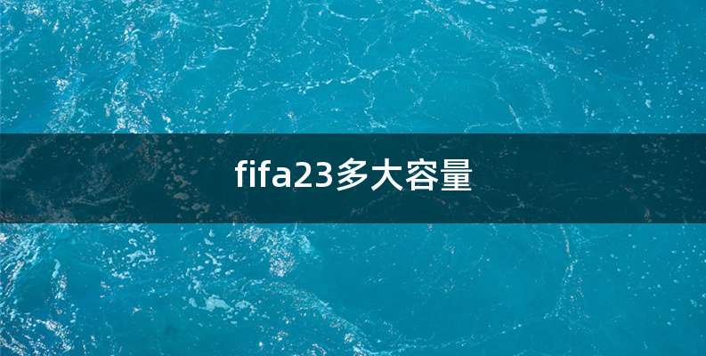 fifa23多大容量