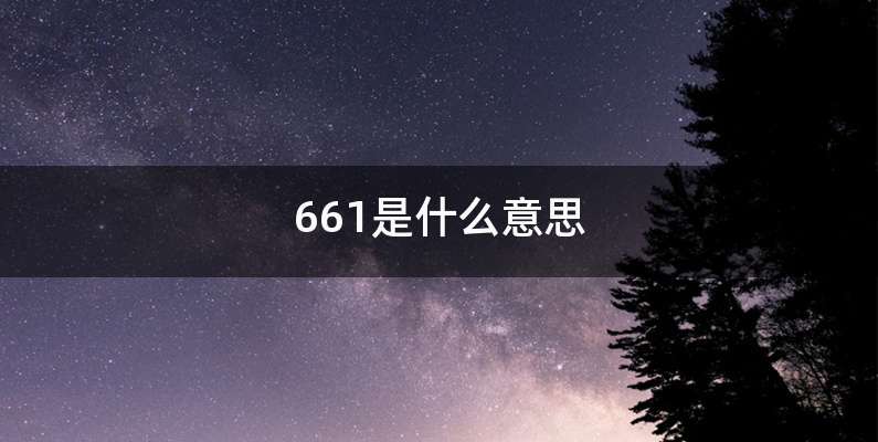 661是什么意思