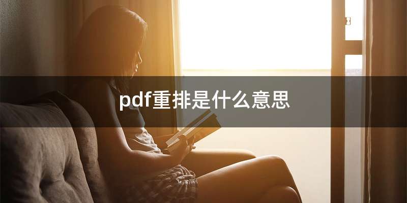 pdf重排是什么意思