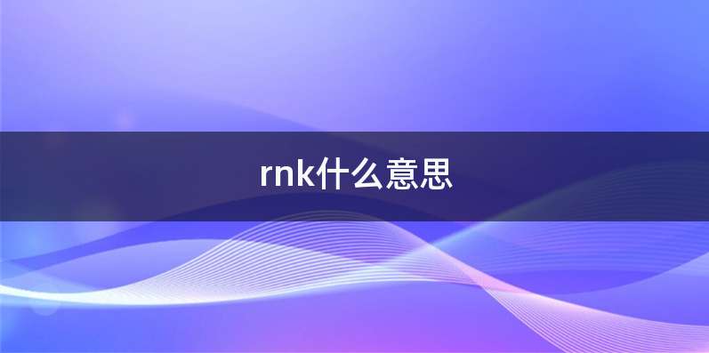 rnk什么意思