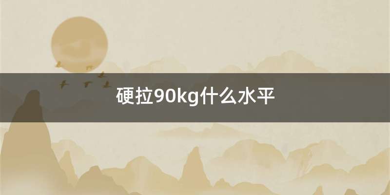 硬拉90kg什么水平