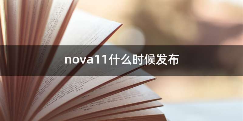 nova11什么时候发布