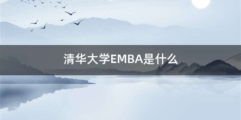清华大学EMBA是什么