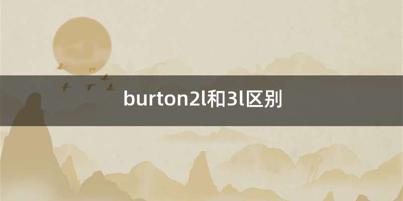 burton2l和3l区别