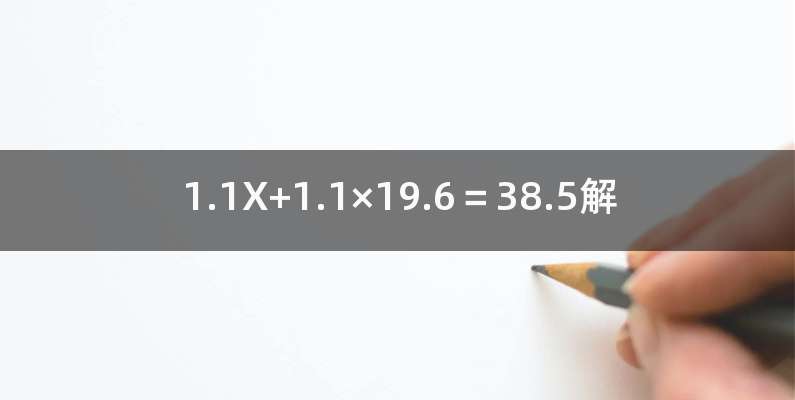 1.1X+1.1×19.6＝38.5解