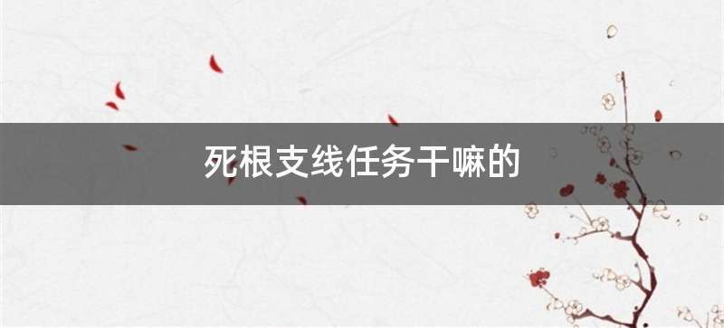 死根支线任务干嘛的