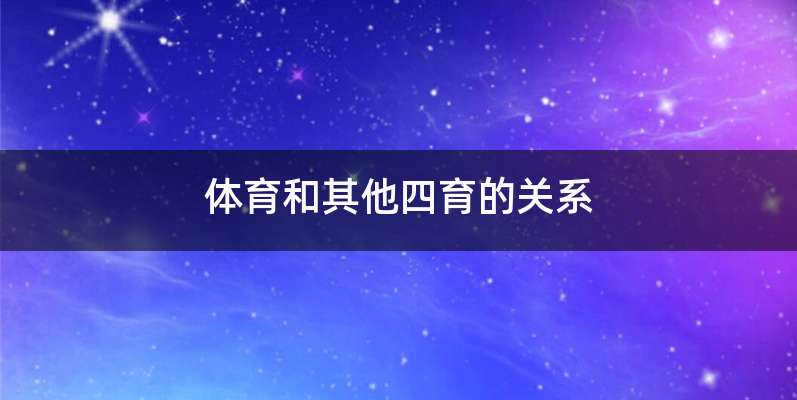 体育和其他四育的关系