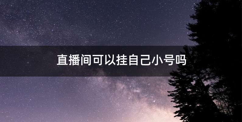 直播间可以挂自己小号吗