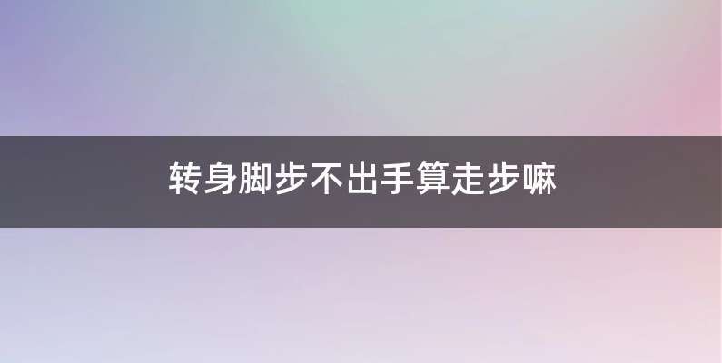 转身脚步不出手算走步嘛