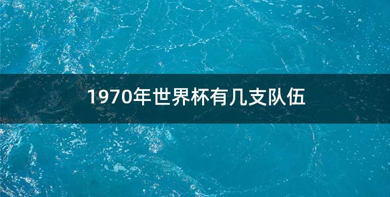 1970年世界杯有几支队伍