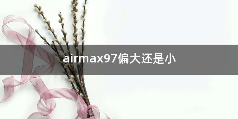 airmax97偏大还是小
