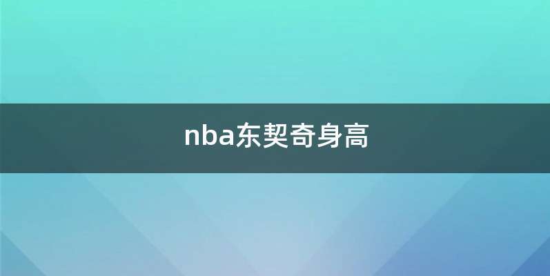 nba东契奇身高