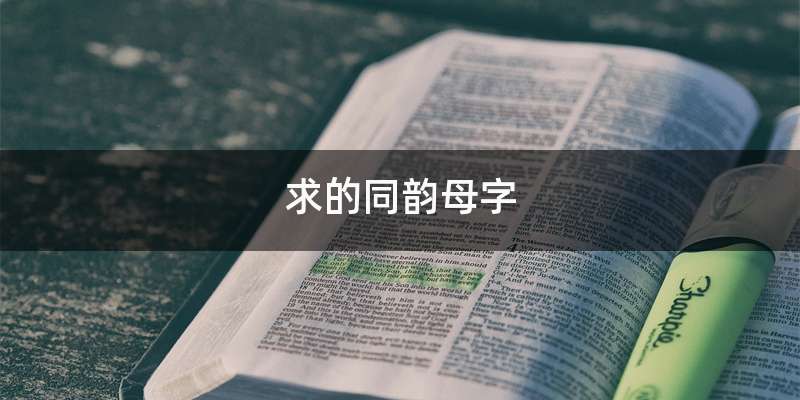 求的同韵母字