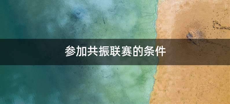 参加共振联赛的条件