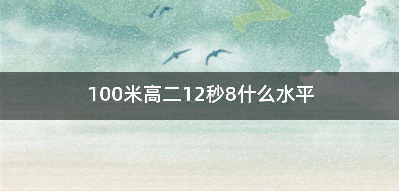 100米高二12秒8什么水平