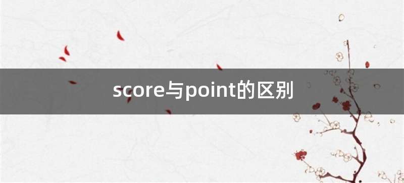 score与point的区别