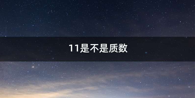 11是不是质数