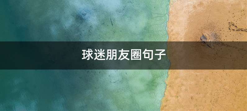 球迷朋友圈句子