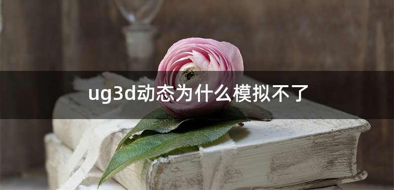 ug3d动态为什么模拟不了