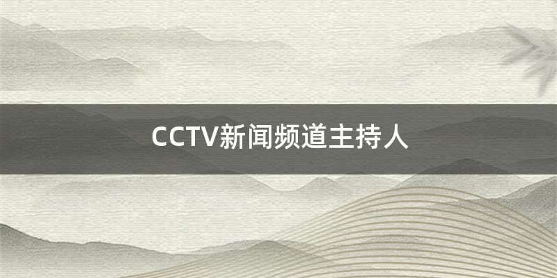 CCTV新闻频道主持人