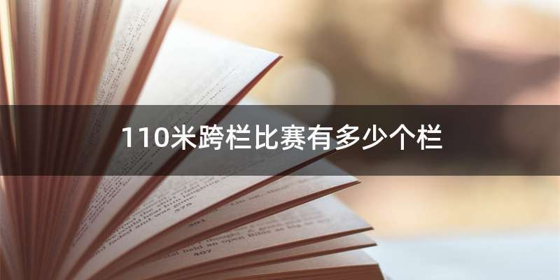 110米跨栏比赛有多少个栏