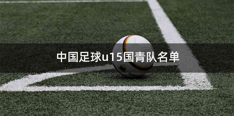 中国足球u15国青队名单
