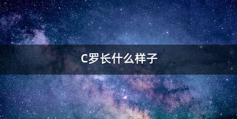 C罗长什么样子