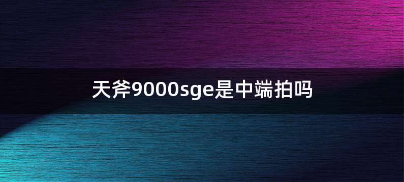 天斧9000sge是中端拍吗