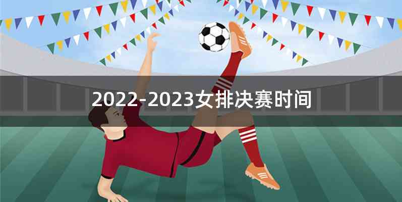 2022-2023女排决赛时间
