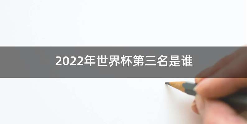 2022年世界杯第三名是谁