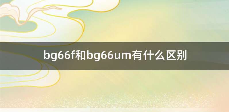 bg66f和bg66um有什么区别