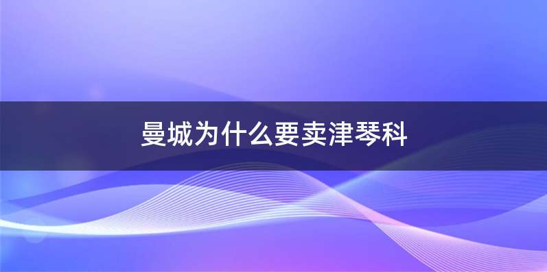 曼城为什么要卖津琴科