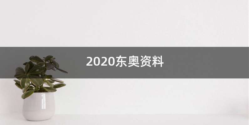 2020东奥资料