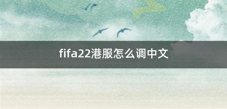 fifa22港服怎么调中文