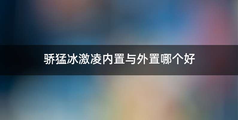 骄猛冰激凌内置与外置哪个好