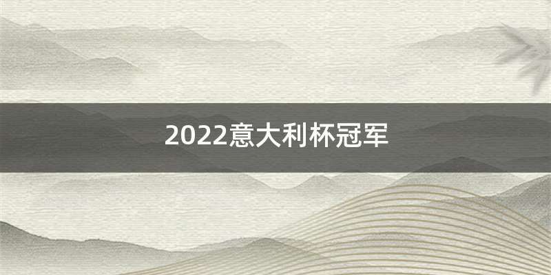 2022意大利杯冠军