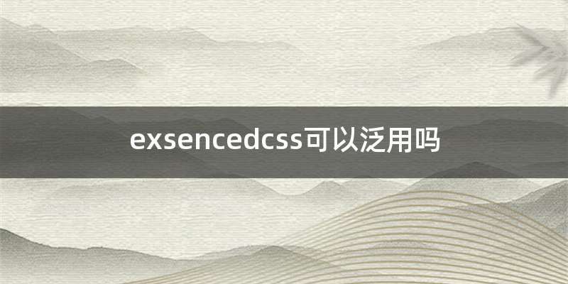 exsencedcss可以泛用吗