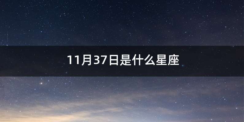 11月37日是什么星座