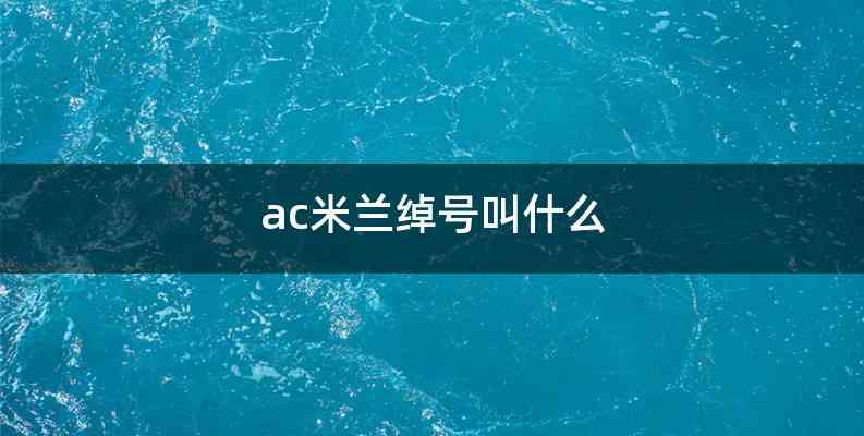 ac米兰绰号叫什么