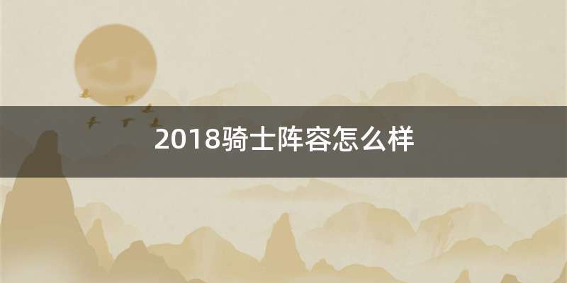 2018骑士阵容怎么样